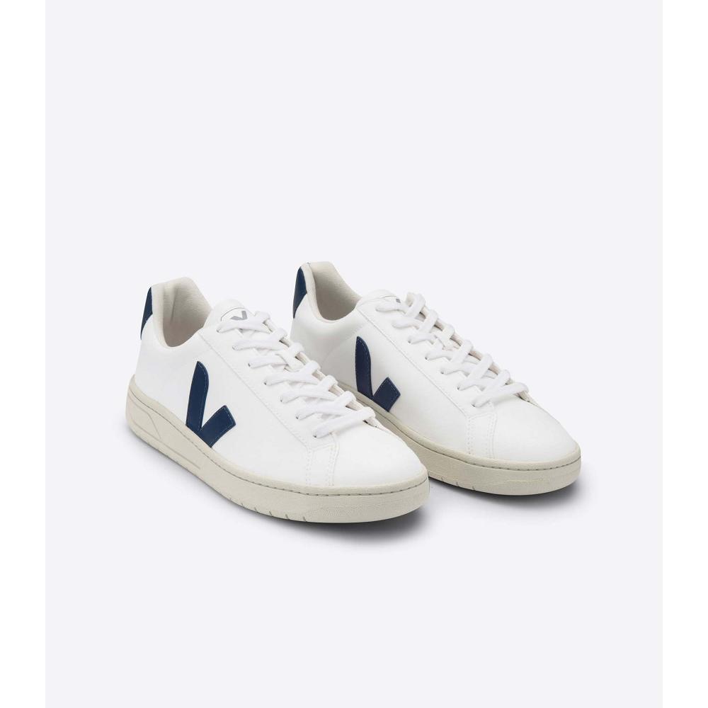 White/Navy Women's Veja URCA CWL Sneakers | AU 628OKI